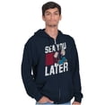 thumbnail image 5 of Popeye Sea You Later Funny Beach Pun Zip Up Hoodie Men's Women's Brisco Brands S, 5 of 6