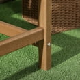 thumbnail image 2 of Outsunny All-Weather Patio Chair, HDPE Patio Dining Chair, Heavy Duty Wood-Like Outdoor Furniture, Brown, 2 of 10