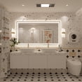 thumbnail image 5 of GODCHAR 55x30 LED Bathroom Mirror, 24V Dual Light Shatterproof Mirror with Anti-Fog, UL Listed, 3 Colors, 5 of 10