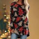 thumbnail image 1 of Pntutb Mujeres Otoño e Invierno Casual Navidad Impreso Cuello Redondo Manga Larga Jersey Blusa Camiseta tops Pntutb Pntutb-3586, 1 of 5