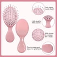 thumbnail image 2 of 6 Pieces Mini Wet Hair Brush, Travel Detangling Brush, for Most Hair Types, with Ease Knots Without Tears or Breakage, Multicolor, 2 of 4