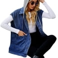 thumbnail image 4 of Zoeecloth Womens Denim Vest Jacket Summer Sleeveless Medium-Length Denim Waistcoat XS-XL, 4 of 9