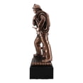 thumbnail image 4 of In Line Of Duty Fireman Carrying Hose By Hydrant Statue 12"H Fire Fighter Decor, 4 of 10