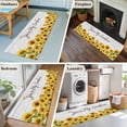 thumbnail image 5 of 2'x6' Rug Runners for Hallways Kitchen, Sunflower Non Slip Entryway Beside Floor Carpet Runner, Yellow Summer Botanical Farmhouse Floral Wooden Laundry Room Bedroom Throw Rugs Mat for Family Pet, 5 of 8