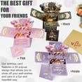 thumbnail image 6 of SwiftPulse  Surprise Pop Up Happy Birthday Cards, Lovely 3D Birthday Card for Adults and Kids with Envelopes, Unique Design Handmade Foldable Greeting Cards for Daughter, Son, Mom, Dad, Friend（Black）, 6 of 17