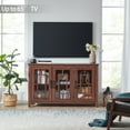 thumbnail image 5 of Rustic Sideboard Buffet Cabinet with Versatile Storage, 55" Large Coffee Bar Cabinet with Glass Doors and Shelves for Dining Room, Brown, 5 of 8
