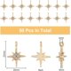 thumbnail image 2 of Dijes de hexagrama de diamantes de imitación, colgantes de estrella del norte, colgantes de estrella de seis puntas de aleación, dije vintage de oro claro, dijes celestiales, dije colgante brillante, 2 of 9