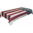 thumbnail image 3 of National Flag Tablecloth Decor Patriotic Vintage Classic Graffiti Table Cloth Dining Room Kitchen Table Cover 60" X 84" Oblong/Rectangle, 3 of 6
