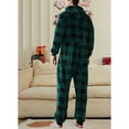 thumbnail image 2 of SWSMCLT Men's Fuzzy Fleece Christmas Onesies Pajamas Long Sleeve Soft Winter Cozy Fall Thick Flannel Loose Zipper Green Small, 2 of 4