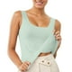 thumbnail image 1 of Camiseta larga sin mangas para mujer: talla grande, escote en V, espalda descubierta, estilo deportivo, camiseta elegante informal para el verano, 1 of 4