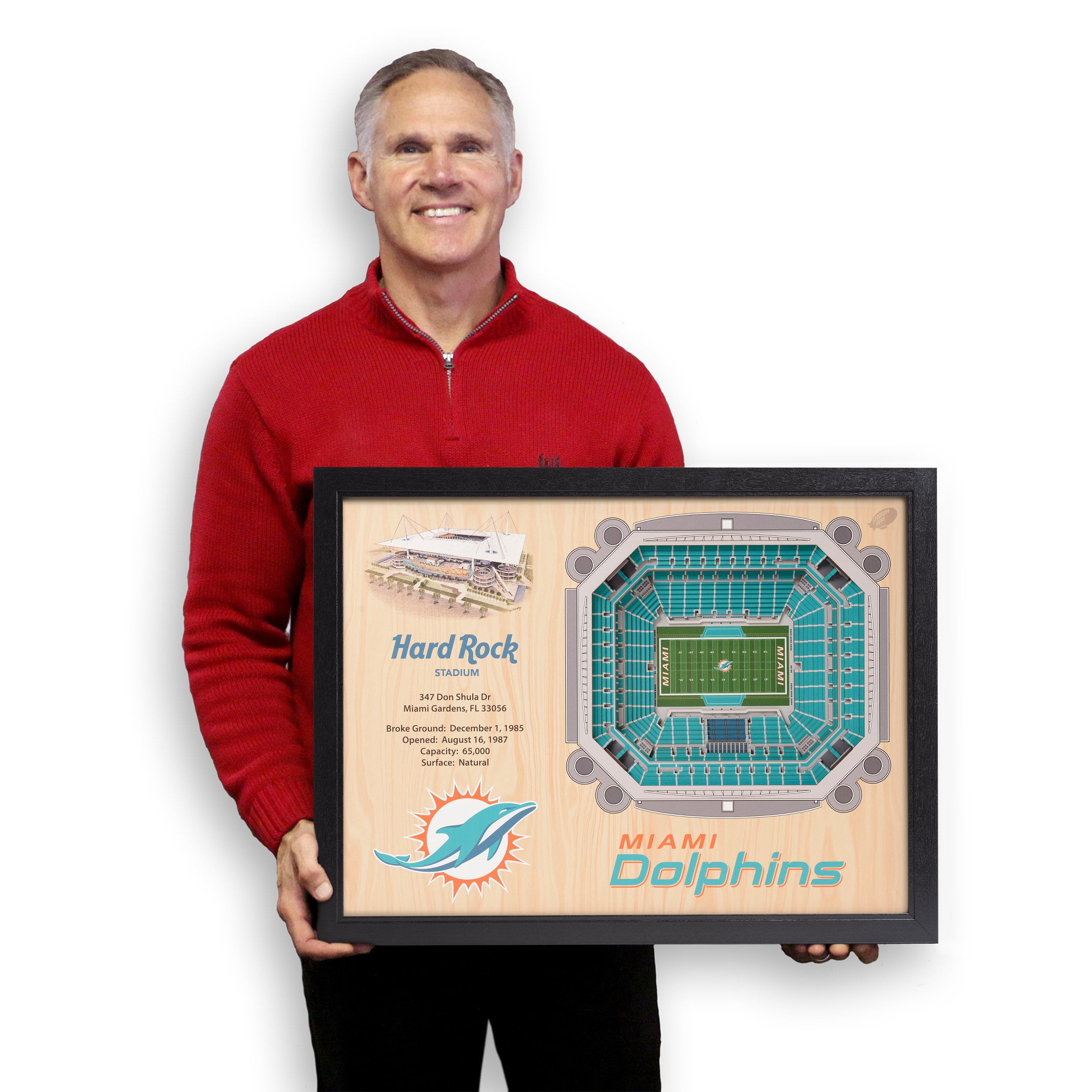 YouTheFan NFL Miami Dolphins 25-layer Stadiumview Wall Art