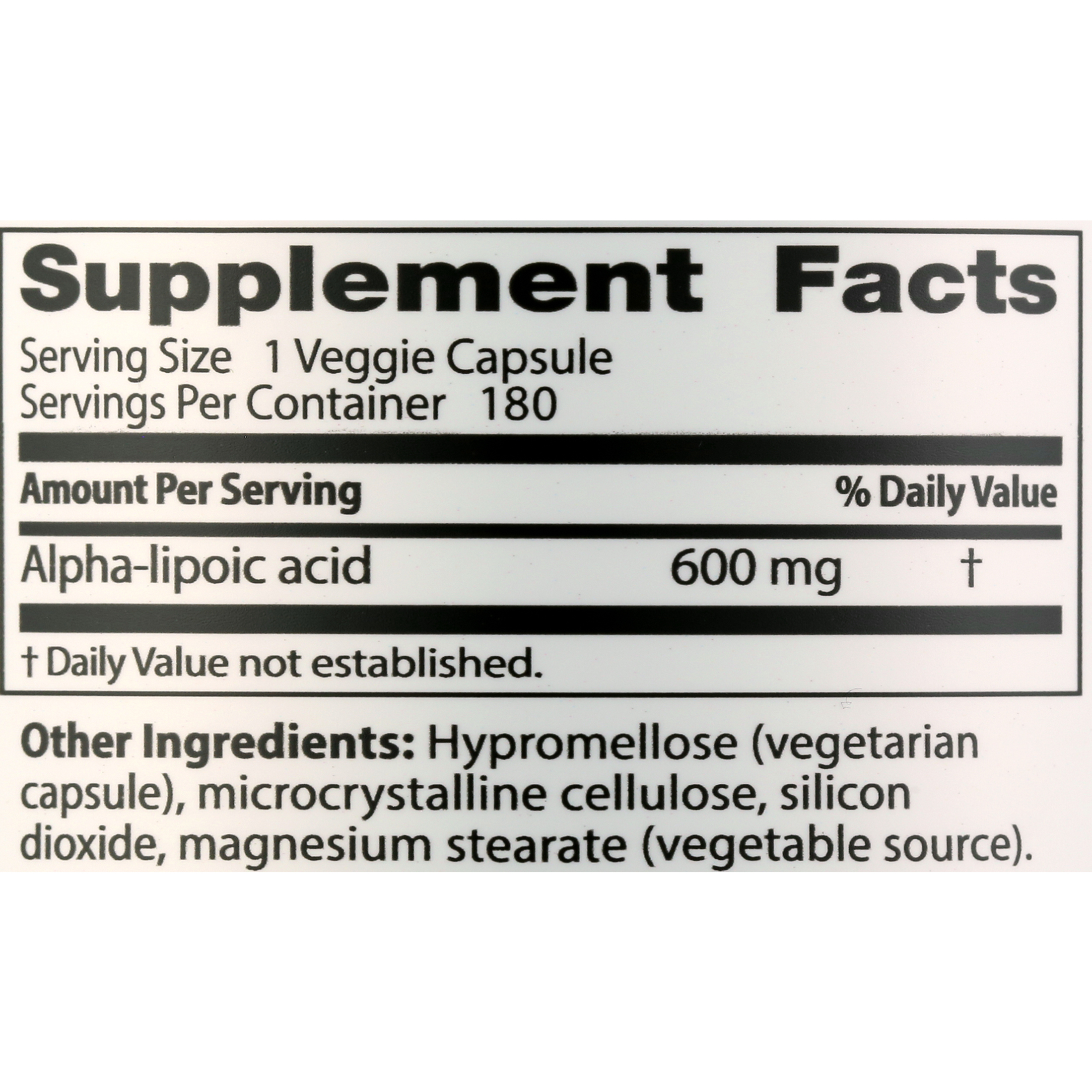 Doctor's Best Alpha-Lipoic Acid, 600 mg 180 Veggie Caps - image 3 of 7