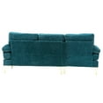 thumbnail image 4 of L-Shape Sectional Couch Sofa, Modern Futon Sofa Chaise L-Shape with Arm-Pillows & Metal Legs, Left Hand Facing, Modern Corner Sectional Futon Sofa, for Living Room, Apartment, Dorm, Teal, 4 of 7
