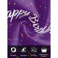 thumbnail image 7 of Violet Birthday Cloth Napkins Set of 8 Reusable Dinner Napkins, Colorful Confetti Ribbons Polka Dots Classroom Cocktail Napkin Washable Table Napkins for Wedding/Holiday Party/Baby Shower 20"x20", 7 of 7
