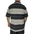 thumbnail image 3 of Mens Classic Old School Striped Midweight Pique Polo Shirt Street Casual Tshirt, 3 of 5