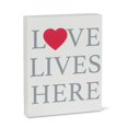 thumbnail image 1 of Love Lives Here Block Sign, 1 of 1