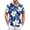 Blue 2, variant on Men's Hawaiian Shirt Short Sleeve Button Down Black White Palm Tree Print Casual Aloha Shirt with Chest Pocket Classic beachwear Beach Travel Vacation Shirts