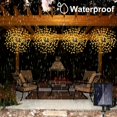 thumbnail image 2 of 4 Packs, Hanging Solar Firework Lights 480 LED Starburst Lights Copper Wire Outdoor Waterproof Lights Timer 8 Modes Remote Control Fairy Decorative Lights For Patio Umbrella, Eave, Garden Tree Christ, 2 of 4