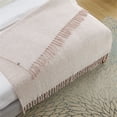 thumbnail image 6 of Krish  Blush Acrylic 50x60 Inches Faux Mohair Tassels Knit Throw Blanket, 6 of 9