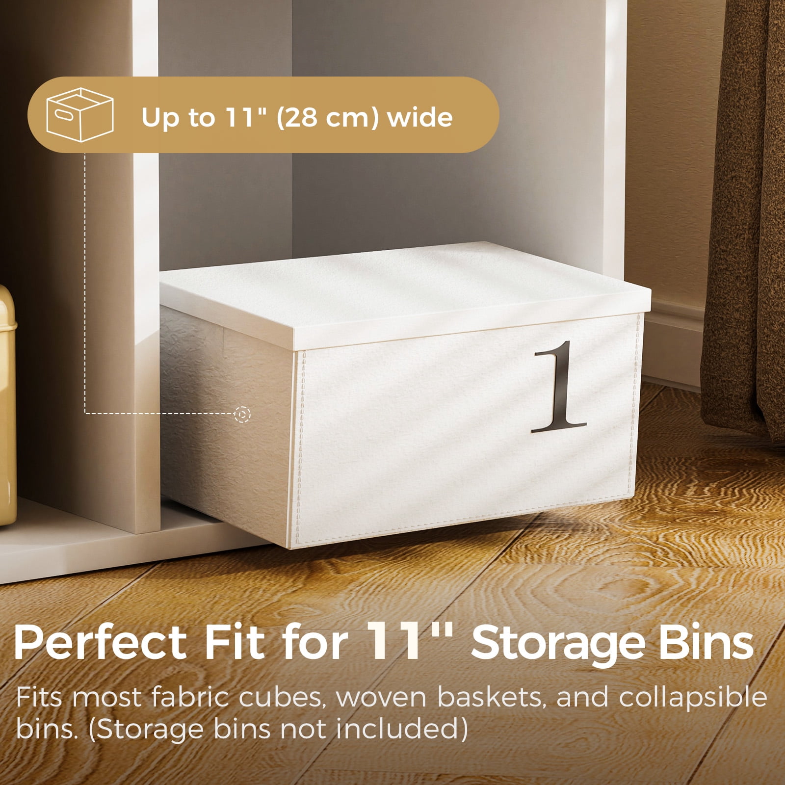 COMHOMA 8 Wood Cube Storage Organizer with Open Back and Removable Back Panels, 11In Black Cube Storage Bookshelf, Cubicle Shelf Bookcase for Home Office Bedroom Living Room, Vertical or Horizontal
