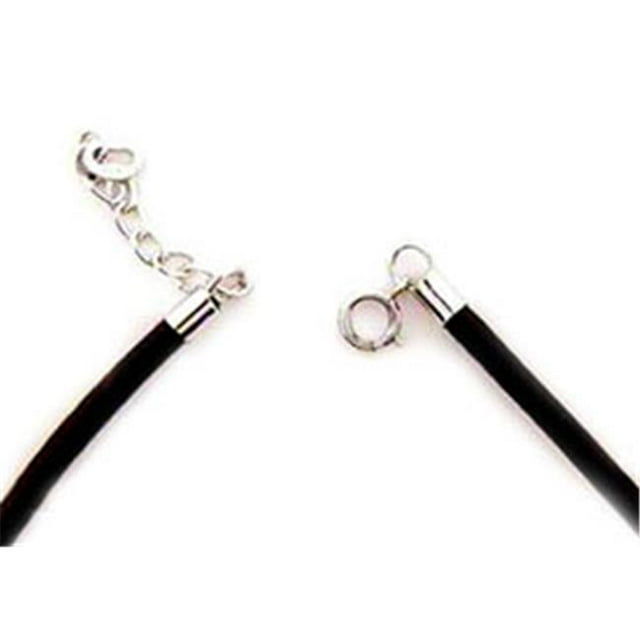 Cordon pour Pendentifs en Caoutchouc Noir