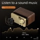 thumbnail image 5 of Altavoz bluetooth retro Jy66, radio clásica de madera para el hogar, tarjeta de subwoofer, estéreo pequeño retro, 5 of 5