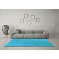 thumbnail image 3 of Ahgly Company Indoor Square Oriental Light Blue Industrial Area Rugs, 5' Square, 3 of 4