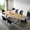 1table+6black, variant on jiexi Modern mid-Century Dining Table Dining Table and Chairs for 6 Rectangular Wooden Dining Table Expandable Dining Table Space-Saving Multifunctional Dining Table
