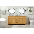 thumbnail image 6 of Elegant Decor Americana 72" Aluminum MDF Double Bathroom Vanity in Natural Wood, 6 of 8