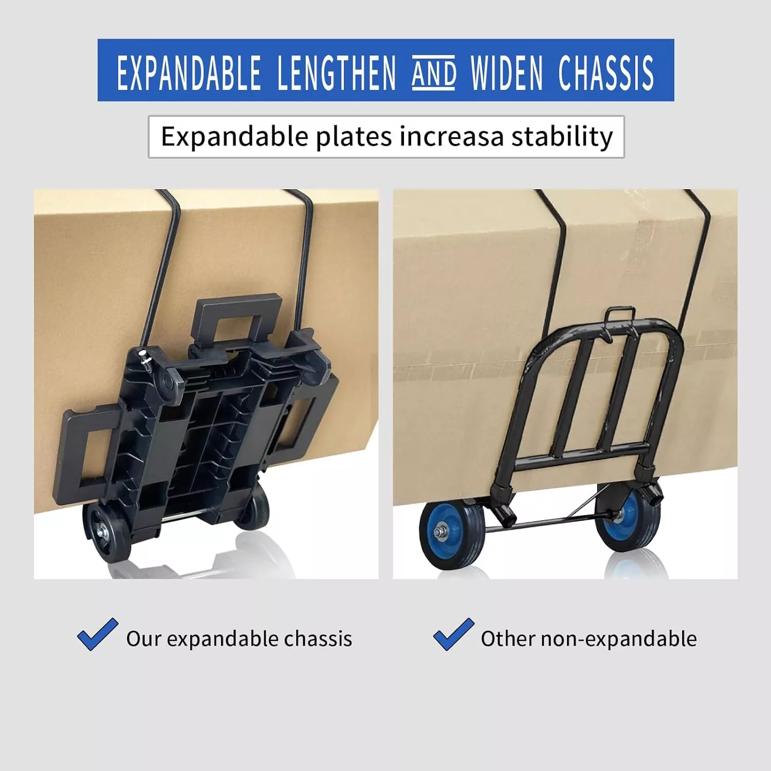 Platform Cart Dolly Folding Moving Warehouse Push Hand Truck Trolley Cart Black