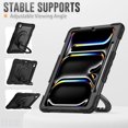 thumbnail image 5 of for iPad Pro 13 inch Case (M4 2024/M5 2025), 360 Rotating Shockproof Cover with Stand, Handle, Shoulder Strap, Black, 5 of 7