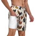 thumbnail image 3 of Gaeub Roosters and Chickens Mens Swim Trunks Stretch Beach Shorts Quick Dry for Men Swim Shorts Swimwear with Pockets- 3X-Large, 3 of 9
