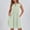 *Mint Green, variant on ClodeEU Women's Round Neck Sleeveless Pleated Mini Dress with Tie,Casual Flowy Dress with Pockets Beige,Women's Plus L