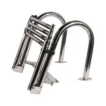 4 Step Marine Boat Folding Ladder Thickened 316 Stainless Steel Telescoping Ladder Swim Platform Boat Accessories Yacht Ladder