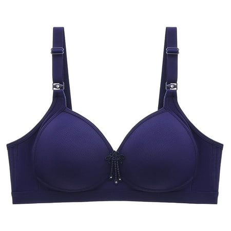 

Entyinea Minimizer Bras for Women Seamless Shapewear Bra Full-Coverage T-Shirt Bra for Everyday Wear Dark Blue 38