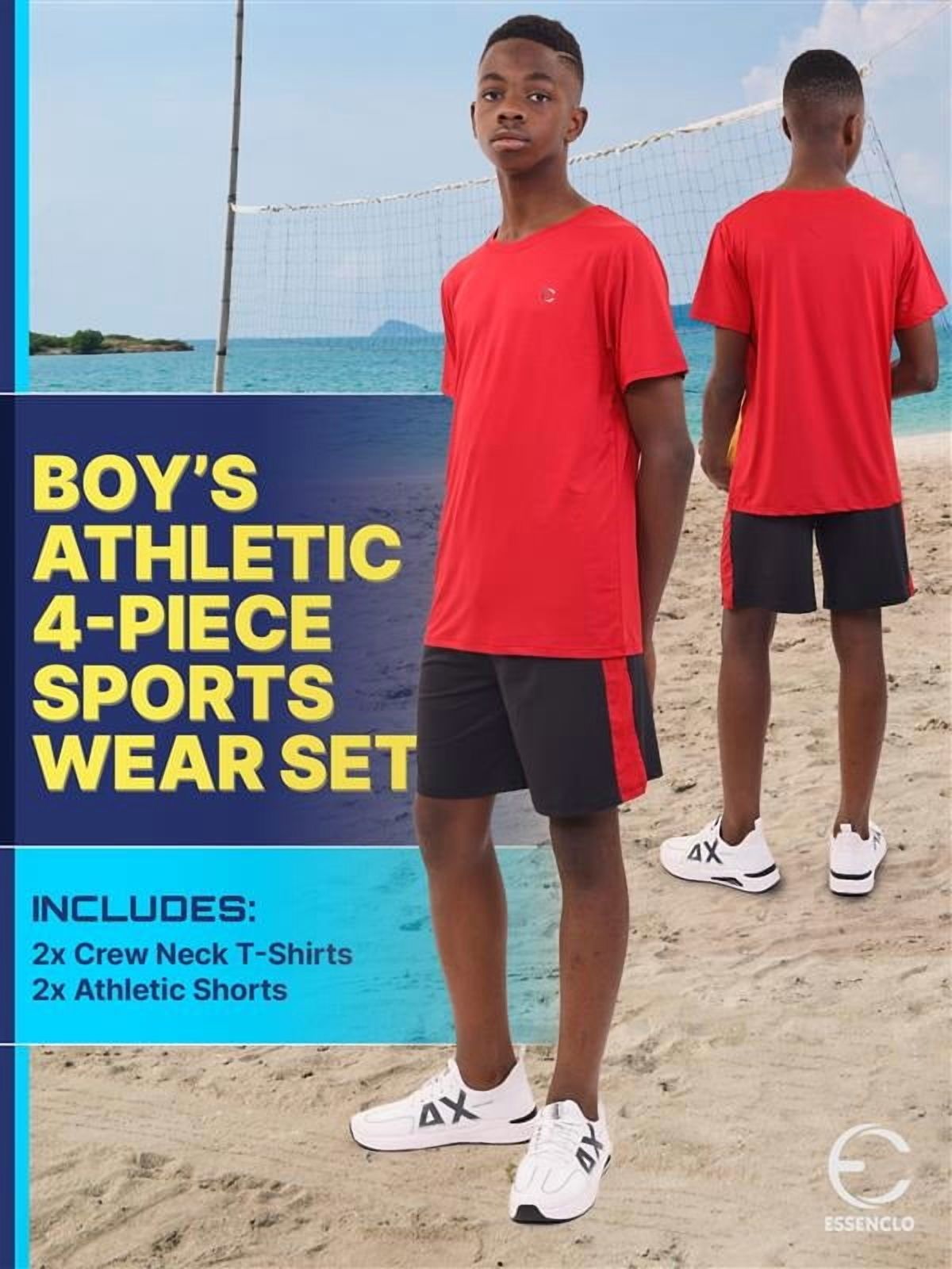 Essenclo Boys Athletic Performance 4-Piece Outfit Set photo 7
