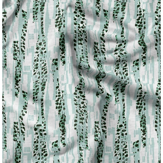 Soimoi Georgette Viscose Fabric Leopard Animal Skin Print Fabric by Yard 42 Inch Wide