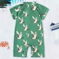 thumbnail image 7 of Baby Boy Swimsuit 9-12 Months Toddler Boy Swimsuit Mallard Baby Clothes Long Sleeve Zipper Rash Guard with Hat Set Bathing Suit, 7 of 7
