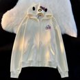 thumbnail image 5 of Sudadera con capucha y cremallera bordada de Hello Kitty Vintage americano, abrigos para parejas de estilo universitario, ropa de calle para mujer, Tops informales holgados y perezosos Y2k, 5 of 5