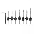 thumbnail image 1 of Brocas avellanadoras,Juegos de brocas avellanadoras,Tornillos de chaflán para carpintería Taladros para agujeros,Brocas para taladrar madera Agujeros para tornillos Avellanador HSS,Broca, 1 of 8