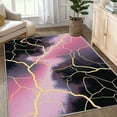 thumbnail image 2 of 1PC Electric Pink and Black Cracked Clouds Area Rug Local Carpet, Lightweight Washable Easy-to-Clean Carpet Mat Festival Gift, Suitable for Living Room, Bedroom, Dining Room, Office, Balcony, Room Ac, 2 of 8