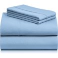 thumbnail image 5 of Luxclub Queen Cooling Sheets Set, Ultra Soft Microfiber Bedding, Deep Pocket, Wrinkle Free, Sky Blue, 4 Piece, 5 of 9