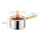thumbnail image 5 of Olla de cobre para leche, cacerola de acero inoxidable 304 de 2,5 L con Mango antideslizante, cacerola para leche para cocina doméstica, inducción de olla con tapa de vidrio, 5 of 9