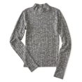 thumbnail image 2 of Suéter acanalado Aeropostale LS para mujer gris pequeño, 2 of 2