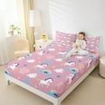 thumbnail image 4 of Castle Fairy Cute Unicorn Bed Sheets for Children Teens,Kawaii Rainbow King Sheets, 4 of 7