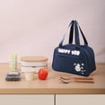 thumbnail image 4 of SCNOR Lunch Bag for Women and Men,Insulated Lunch Tote,Stitch Bento Bags,Navy, 4 of 6