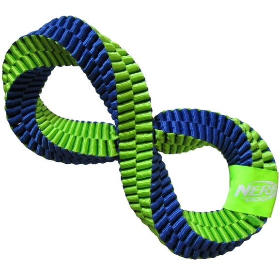 Nerf Dog Infinity Tuff Tug Dog Toy with Durable Braided Nylon, 12 inch