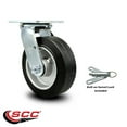 thumbnail image 2 of 6 Inch Rubber on Aluminum Swivel Caster with Ball Bearing and Swivel Lock SCC, 2 of 2