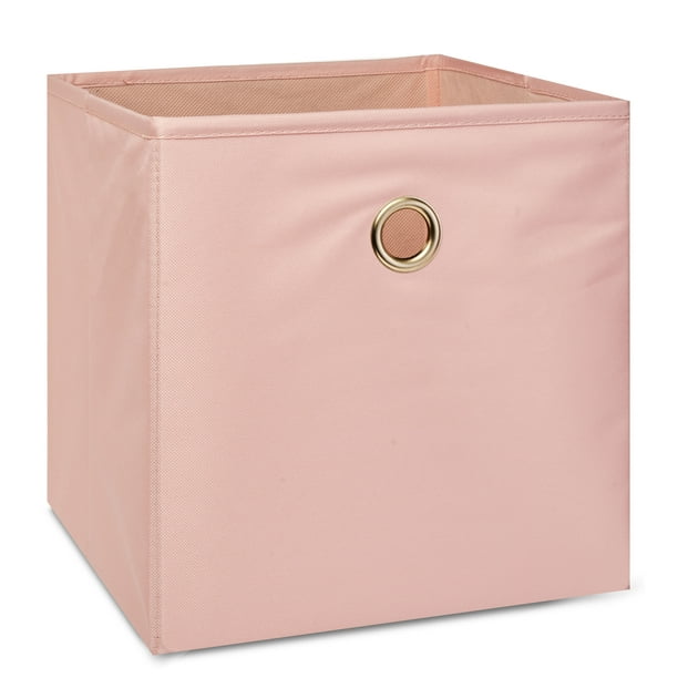 Mainstays Collapsible Fabric Cube, Pink Fabric Storage Cubes