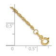 thumbnail image 2 of 14k Yellow Gold Anklet 9 inch 1.4 mm 1.40 Singapore with Spring Ring Clasp, 2 of 4